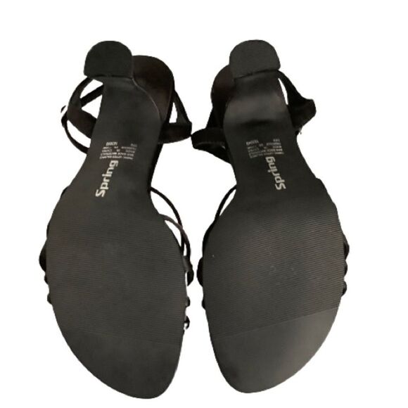 CALL IT SPRING BLACK KITTEN HEEL ANKLE STRAP‎ SANDALS NWOT SIZE 38 - Picture 8 of 11